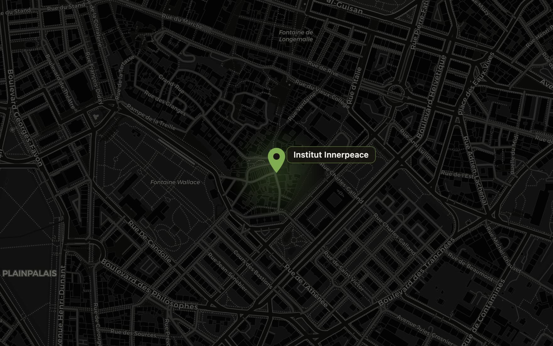 Plan d'accès — Institut Innerpeace, Rue Etienne-Dumont 1, Genève